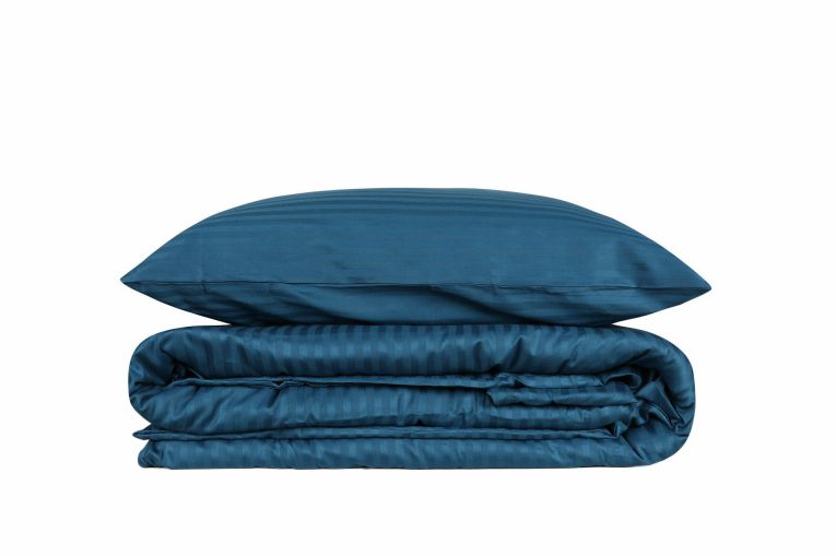 Set di copripiumino matrimoniale e 2 federe Minot, 240x220 cm, Blu
