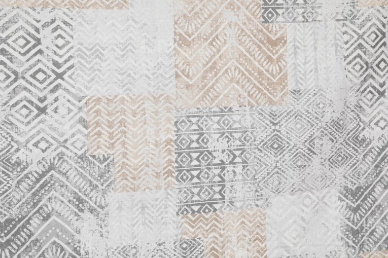 Set di copripiumino matrimoniale e 2 federe Mishawaka, 240x220 cm, Grigio e Beige