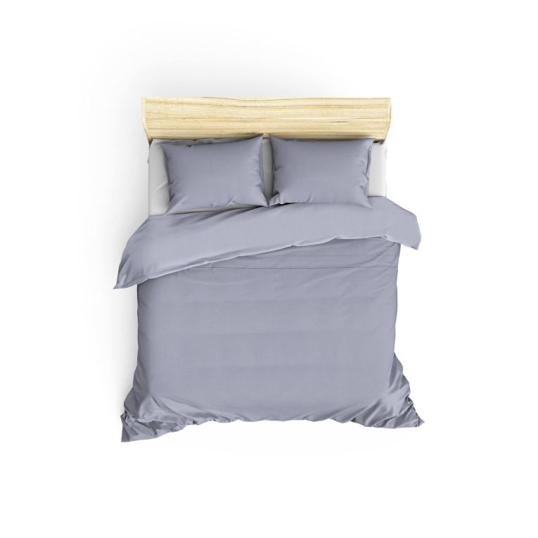 Set di copripiumino matrimoniale e 2 federe Wickliffe, 260x220 cm, Grigio