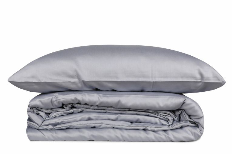 Set di copripiumino matrimoniale e 2 federe Wickliffe, 260x220 cm, Grigio