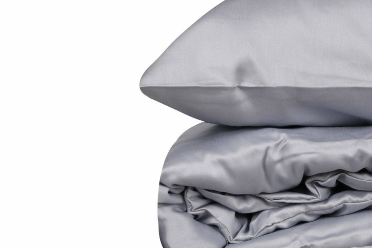 Set di copripiumino matrimoniale e 2 federe Wickliffe, 260x220 cm, Grigio
