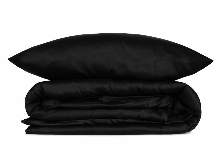 Set di copripiumino matrimoniale e 2 federe Wickliffe, 260x220 cm, Nero