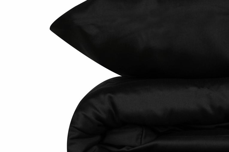 Set di copripiumino matrimoniale e 2 federe Wickliffe, 260x220 cm, Nero
