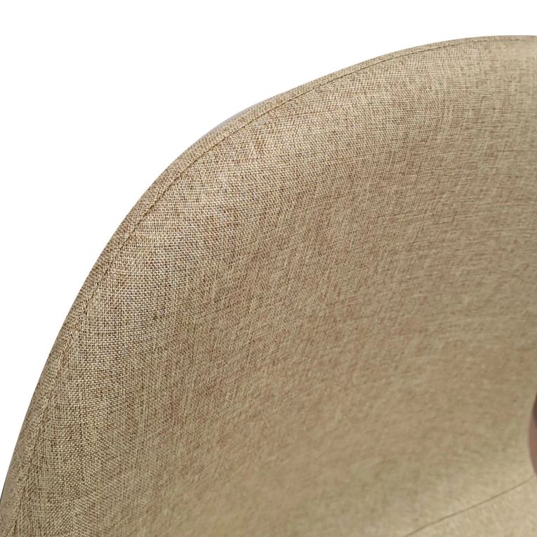 Set di Sedie Beige Nero 4 Sedie Imbottito, Effetto Corda - Zambrone
