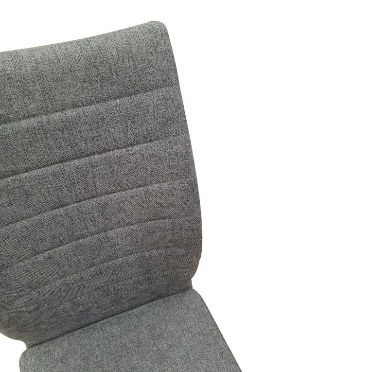 Set di Sedie Grigio Grigio 8 Sedie Imbottito, Materiale Struttura in Tessuto - Quintano