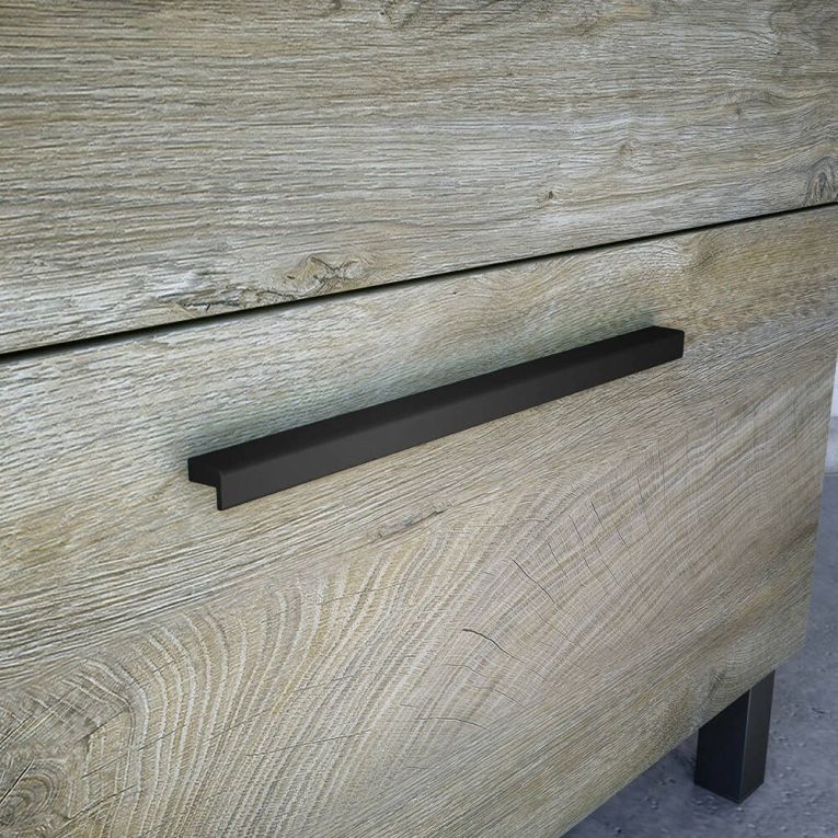 Set Mobili Bagno Marrone Rovere Specchio Incluso 8 Ripiani, 3 Ante - Sorico