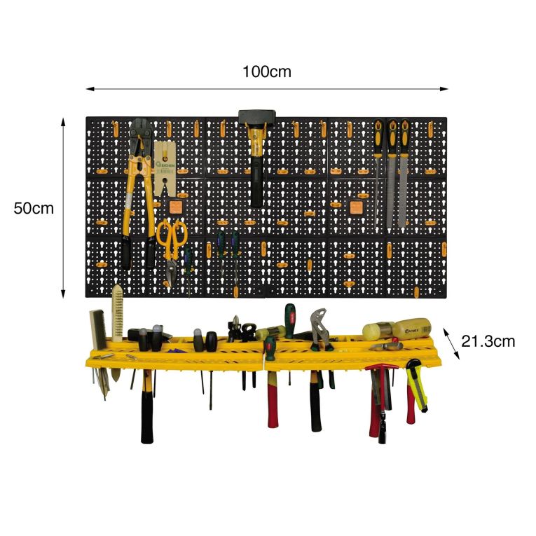 Set porta utensili Domiziana, cm 100x22h50, Nero