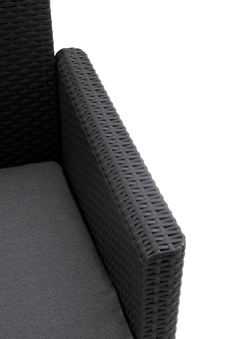 Set salotto da esterno Guarano, Salottino outdoor, Set da balcone o giardino, Composizione soggiorno per esterni, 113x65 h74 cm, Antracite