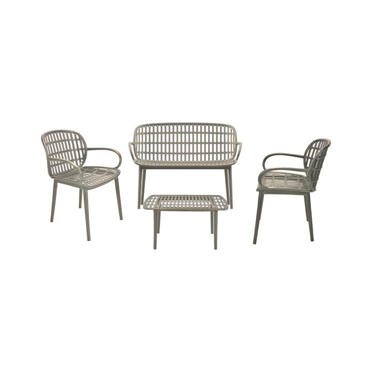 Set salotto da esterno Jurij, Tortora