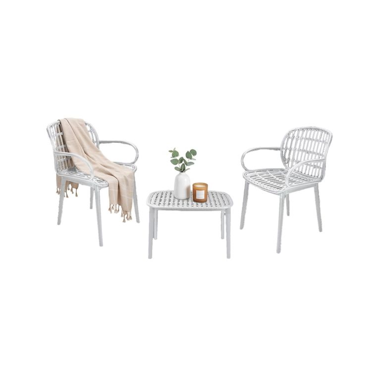 Set salotto da esterno Kupang, Bianco