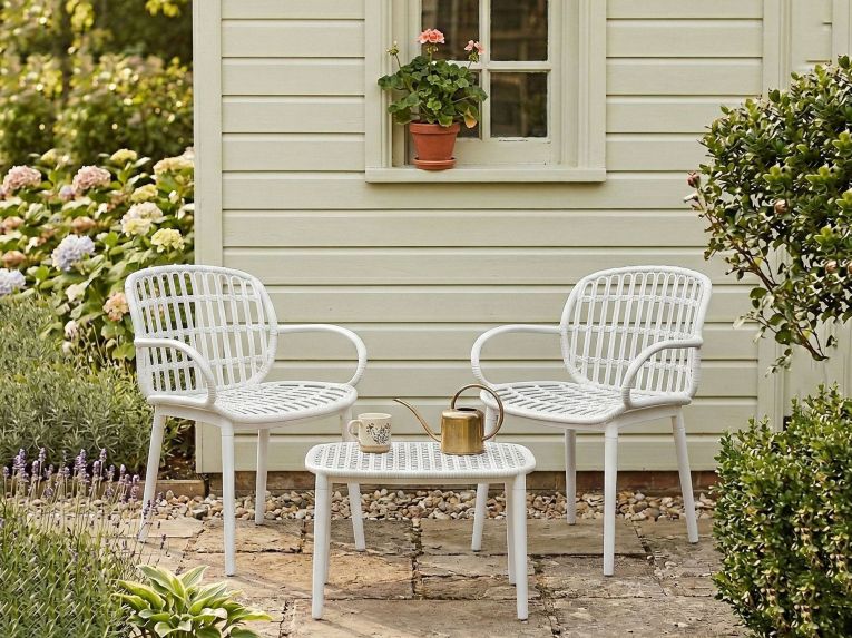 Set salotto da esterno Kupang, Bianco