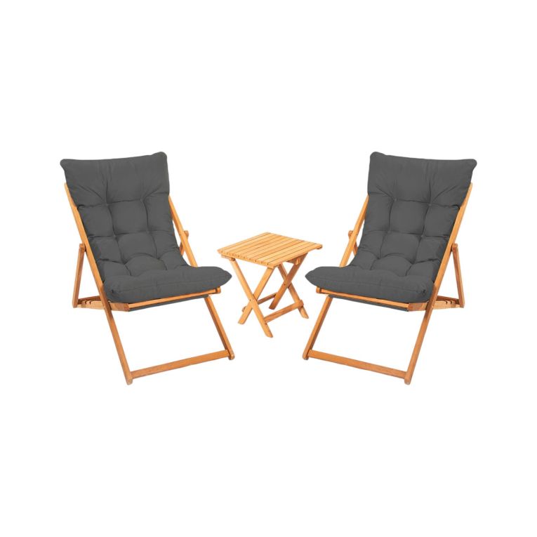 Set salotto da esterno Lerna, Salottino outdoor, Set da balcone o giardino, Composizione soggiorno per esterni, Giallo