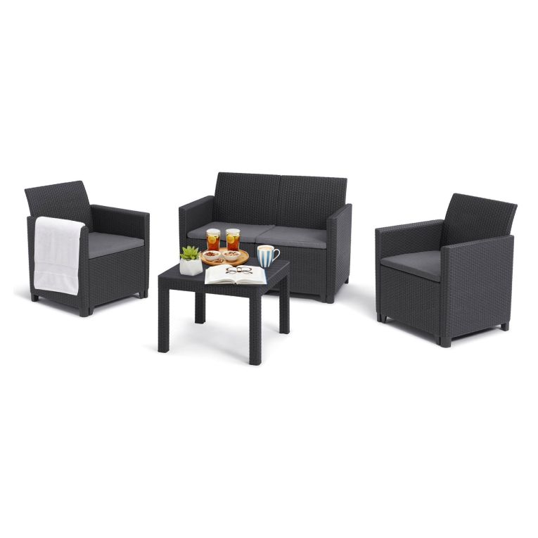 Set salotto da esterno Nepean, 113x65 h74 cm, Antracite