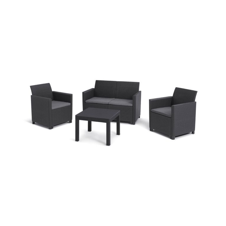 Set salotto da esterno Nepean, 113x65 h74 cm, Antracite