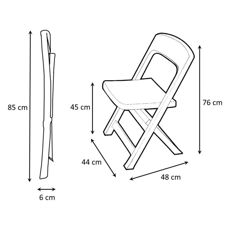Set Salotto da Esterno Nero Antracite 2 Posti un Tavolino, set Pieghevole Made in Italy - Viticuso