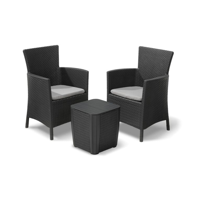 Set salotto da esterno Viking, 62x60 h89 cm, Antracite