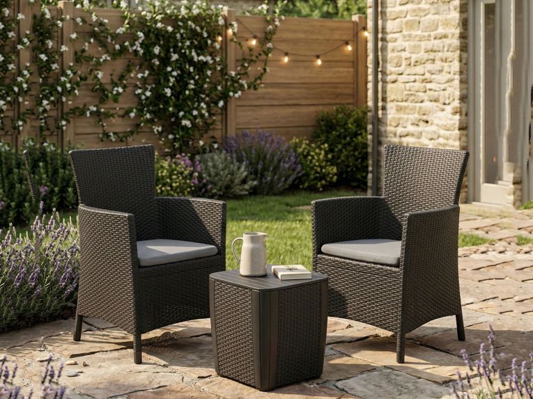 Set salotto da esterno Viking, 62x60 h89 cm, Antracite