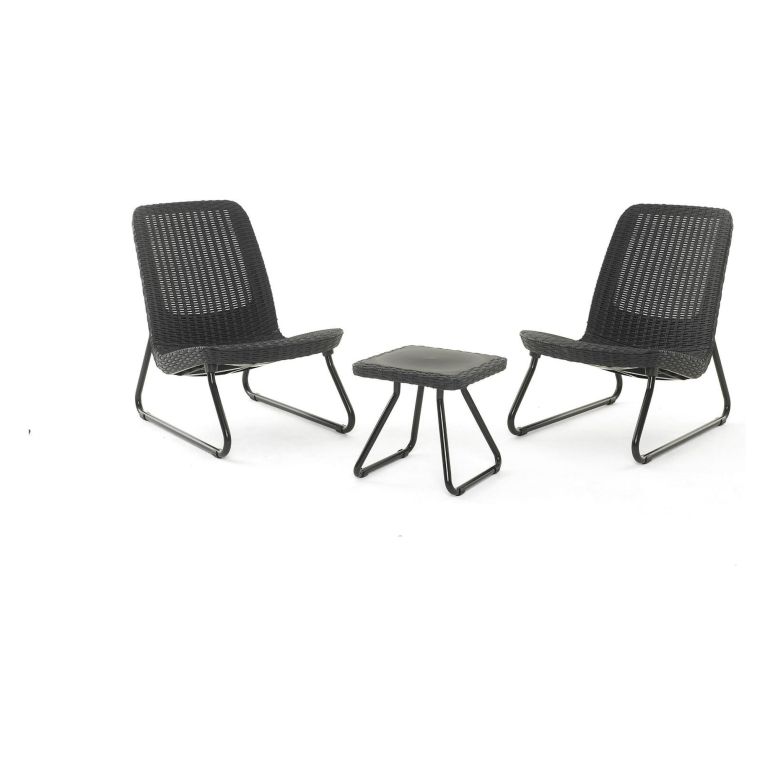 Set salotto esterno 2 posti e 1 tavolo antracite - Canmore