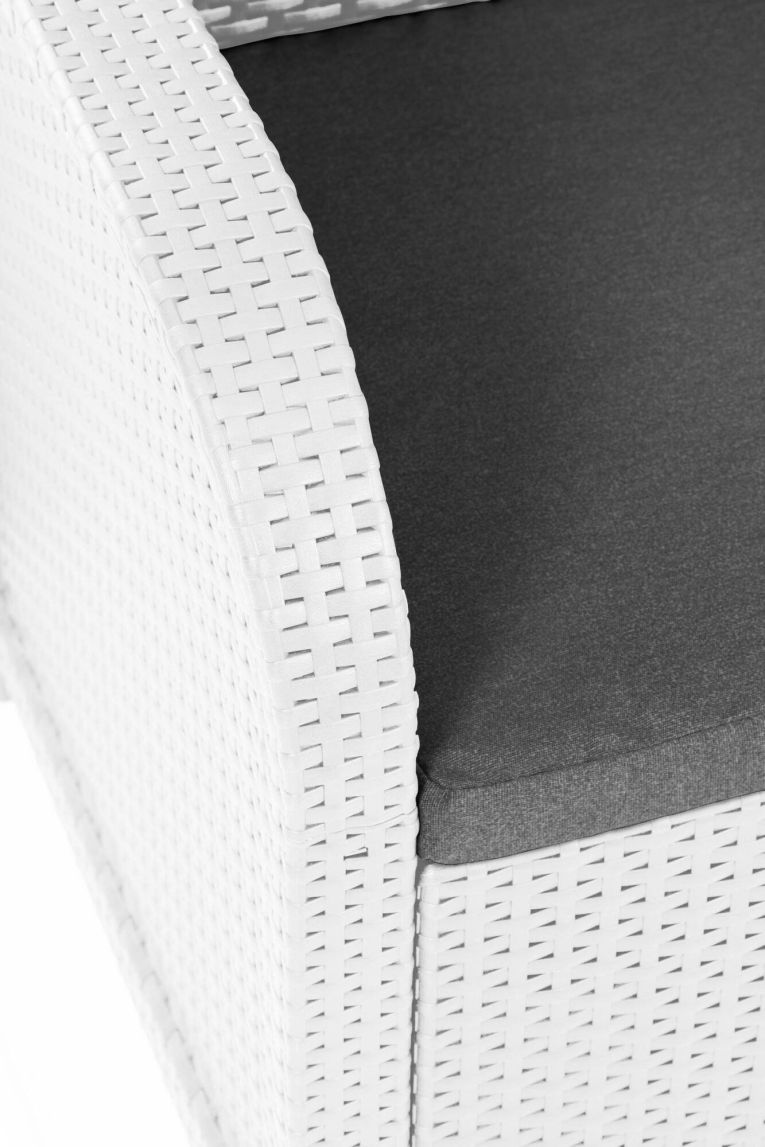 Set salotto esterno 3 posti e 1 tavolo bianco - Barrhead