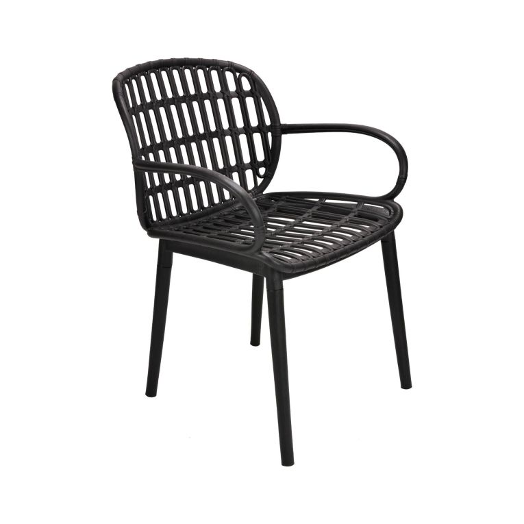 Set salotto giardino minimal 2 poltrone e 1 panchina antracite - Jurij