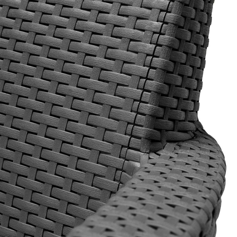 Set salotto giardino poltrone e divano con tavolino contenitore antracite - Whitby