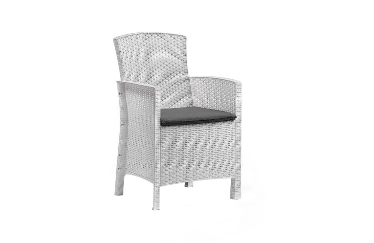 Set salotto giardino poltrone effetto rattan bianco - Armin
