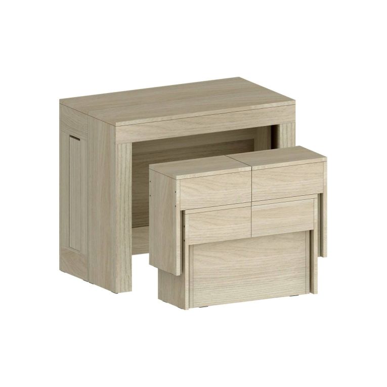 Set tavolo allungabile e 2 panche allungabili effetto legno 12 posti - Auditore