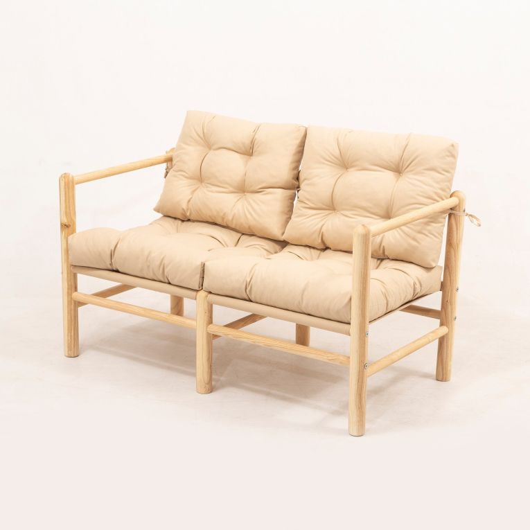 Set Tavolo e Sedie Bianco Crema 4 Posti Dimensione Seduta 110x51h86 cm, Dimensione Tavolo 135x75h74 cm - Frigento