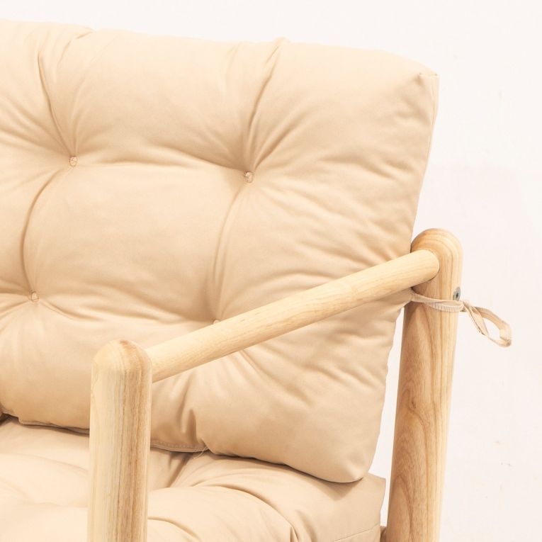 Set Tavolo e Sedie Bianco Crema 4 Posti Dimensione Seduta 110x51h86 cm, Dimensione Tavolo 135x75h74 cm - Frigento