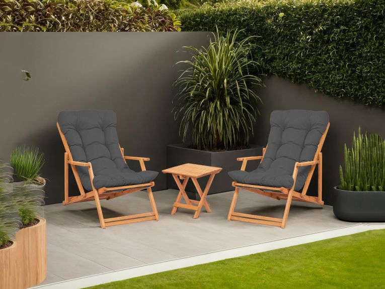 Set Tavolo e Sedie Giallo 2 Posti Dimensione Tavolo 40x40h40 cm, Dimensione Seduta 66x48h113 cm - Biagio