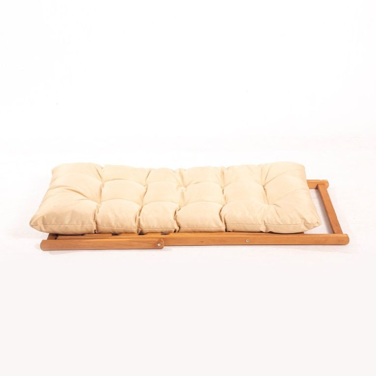 Set Tavolo e Sedie Marrone Bianco Crema 2 Posti Dimensione Seduta 59x44h90 cm, Dimensione Tavolo 40x40h40 cm - Leni