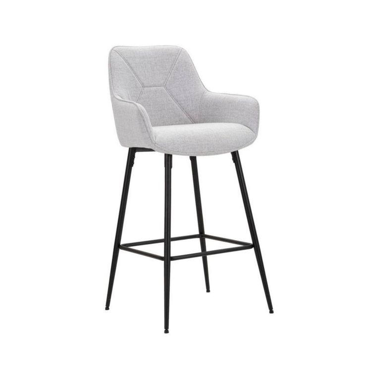 Sgabello alto moderno con seduta imbottita 55x55x109h cm - Moore