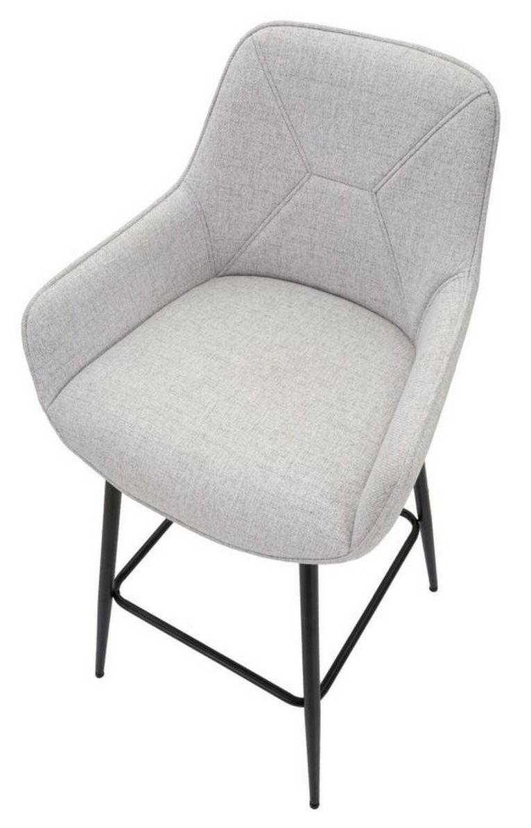 Sgabello alto moderno con seduta imbottita 55x55x109h cm - Moore