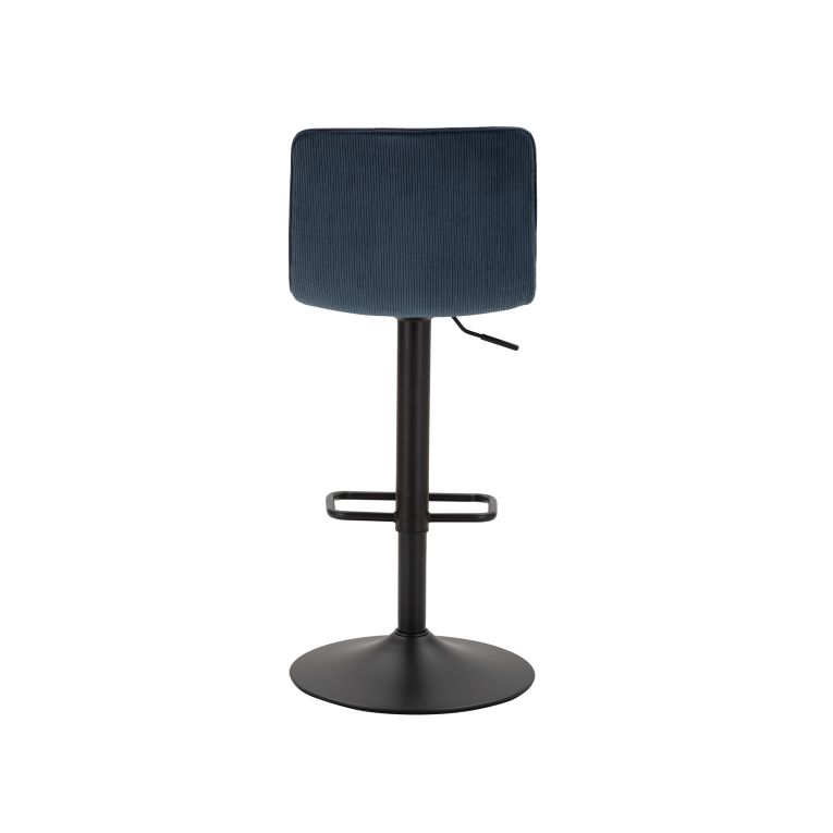 Sgabello blu Nero Regolabile Imbottito 43x50x86h cm, con Schienale - Essaou