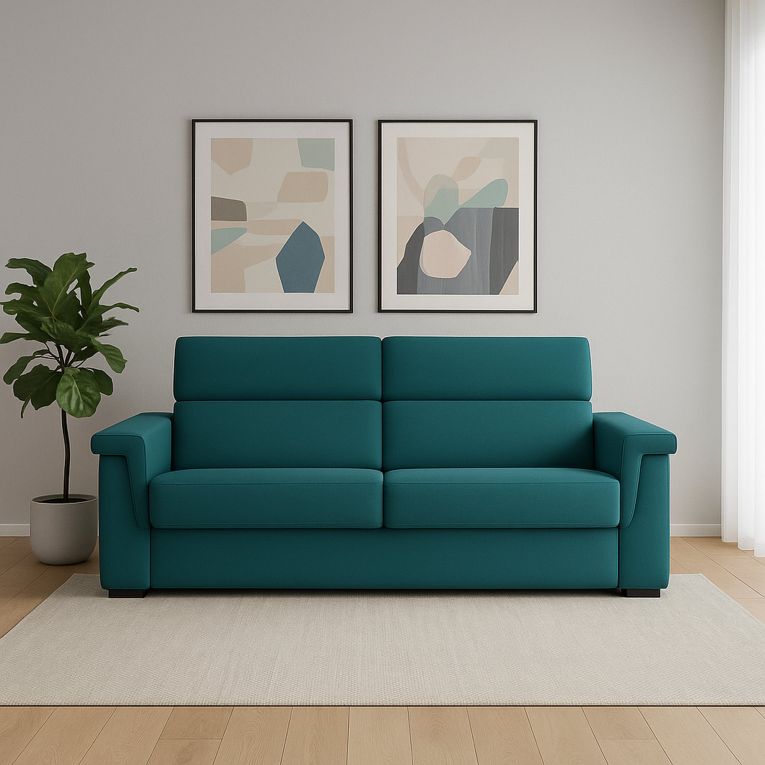 Sofà 3 posti azzurro 225x95x100h cm - Cantu