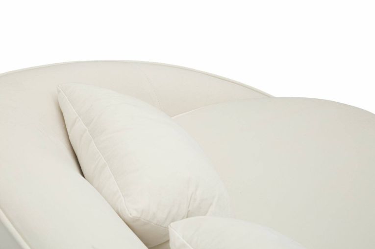 Sofà moderno crema e oro 185x84x68h cm - Verte