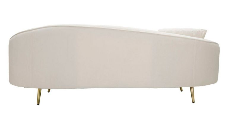 Sofà moderno crema e oro 185x84x68h cm - Verte