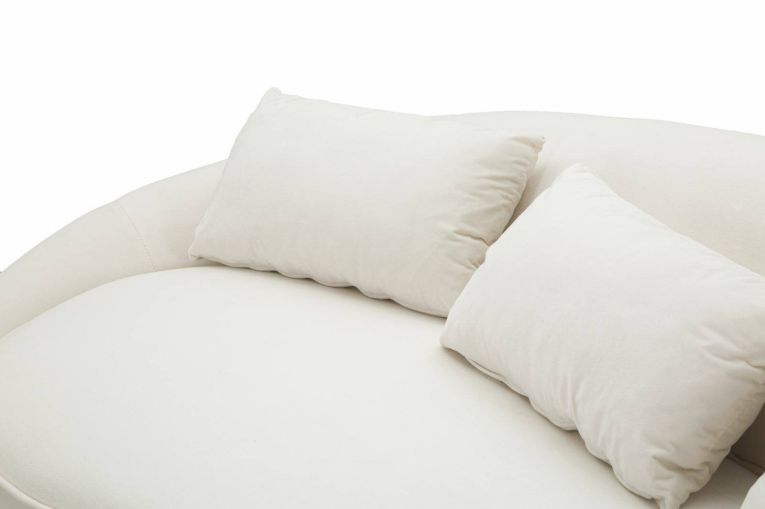 Sofà moderno crema e oro 185x84x68h cm - Verte
