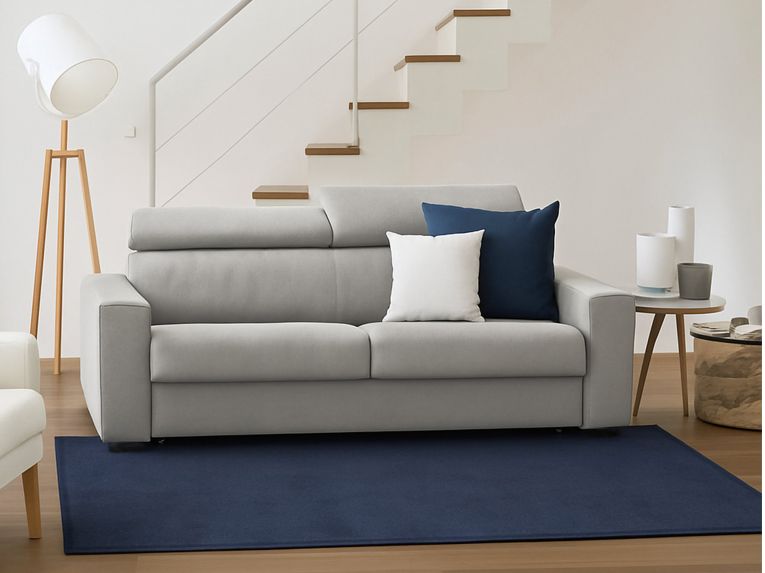 Sofà sfoderabile grigio 160x95x85h cm - Aggius