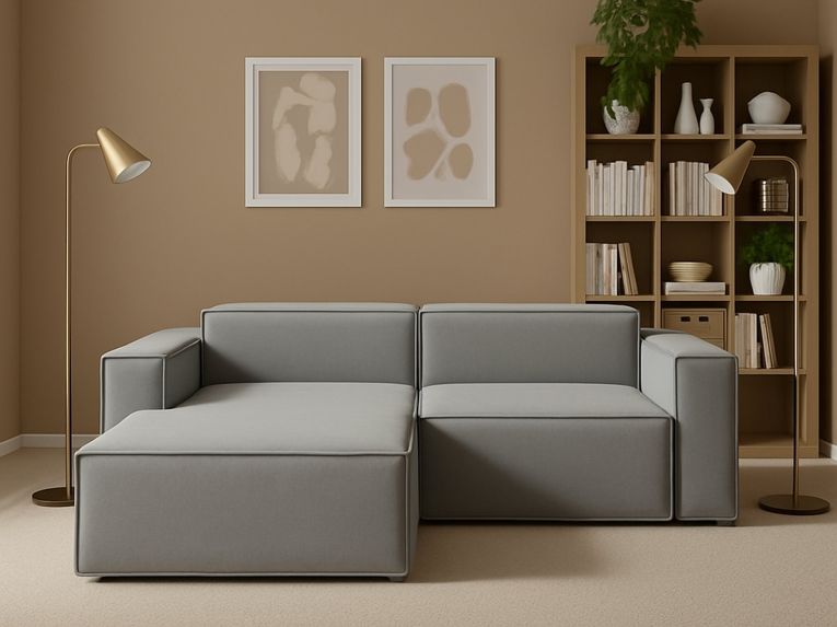 Sofa 2 posti grigio 220x170x70h cm - Alhoa