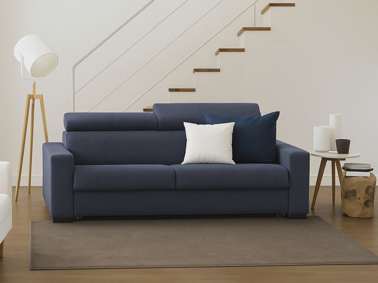 Sofa 3 posti blu 200x95x85h cm - Vigolana