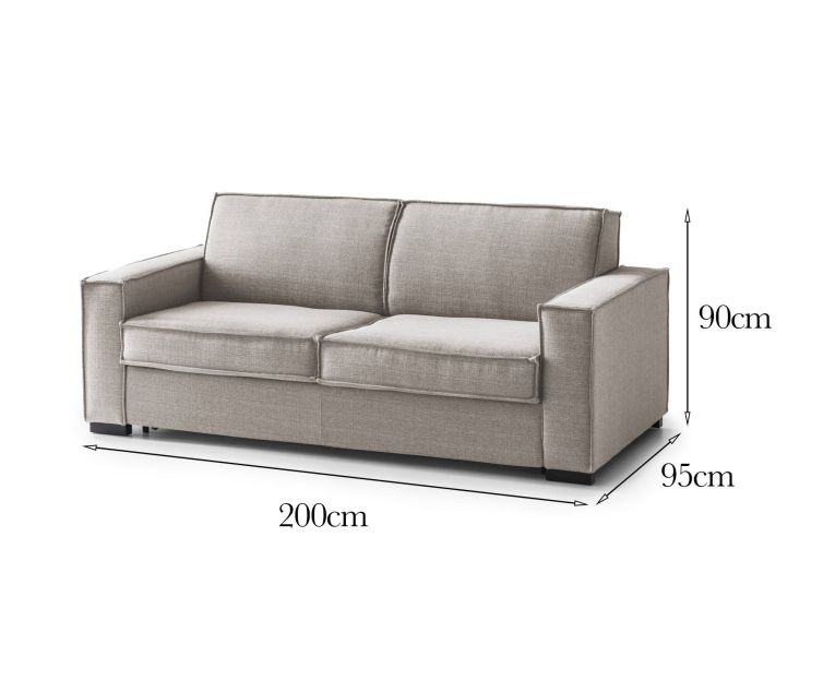 Sofa ad angolo tortora 200x95x90h cm - Abernathy