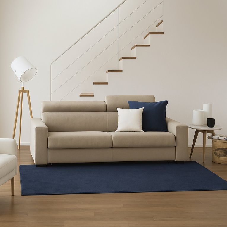 Sofa angolare beige 220x95x85h cm - Matrice