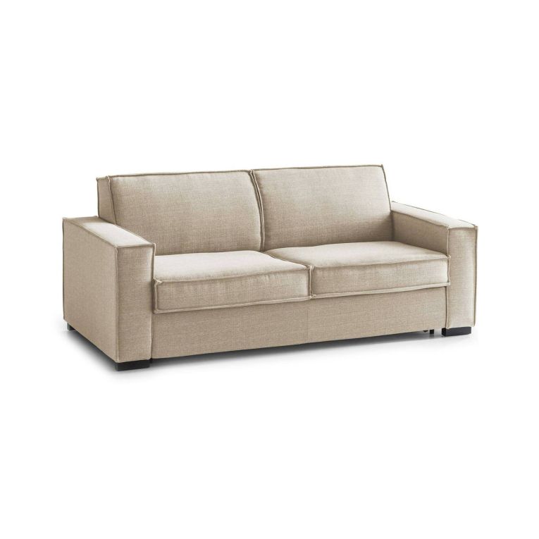 Sofa con braccioli beige 220x95x90h cm - Diopside