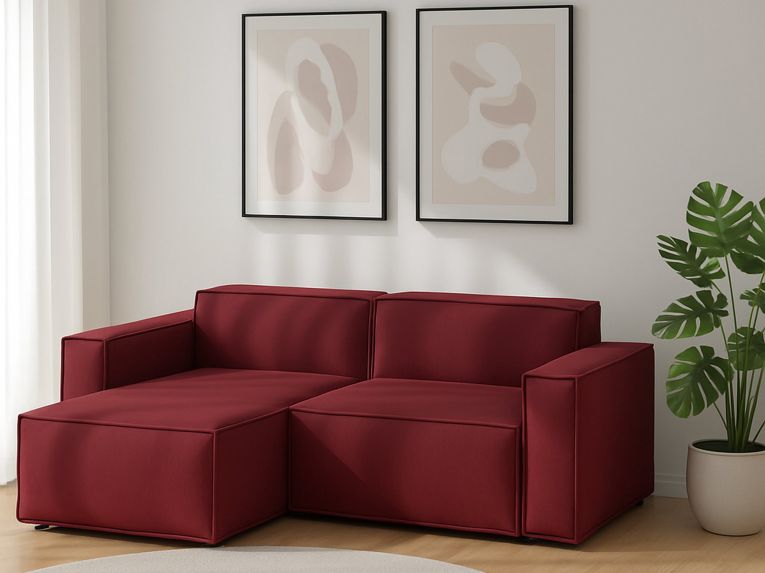Sofa con braccioli rosso 220x170x70h cm - Alhoa