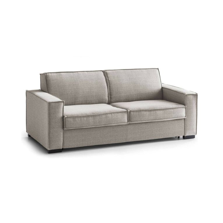 Sofa con braccioli tortora 220x95x90h cm - Diopside