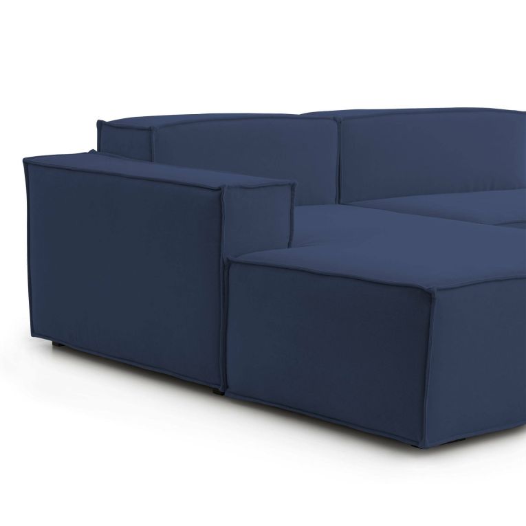 Sofa sfoderabile blu 220x170x70h cm - Alhoa