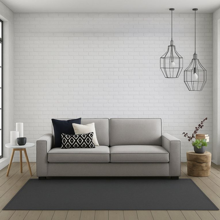 Sofa sfoderabile grigio 220x95x90h cm - Diopside