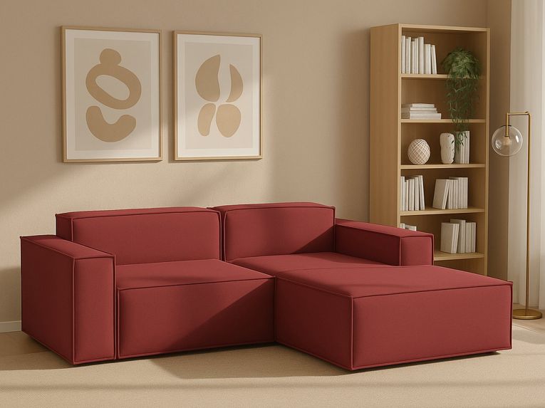 Sofa sfoderabile rosso 220x170x70h cm - Amuleto