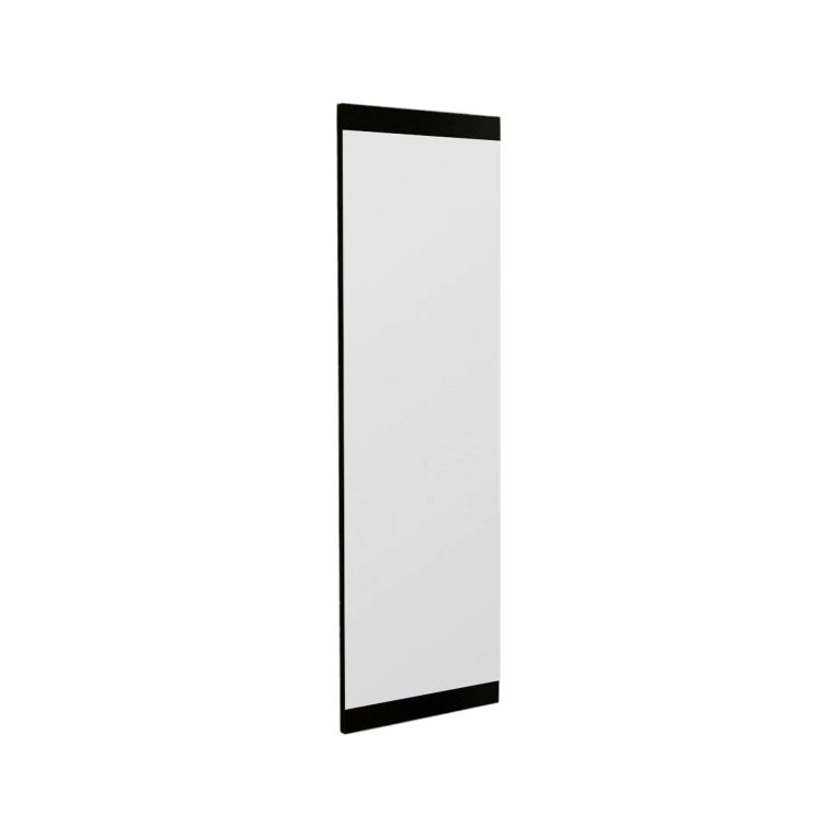 Specchio Acamar, Specchiera, Articolo d'arredo a muro, Specchio con cornice, 40x2h120 cm, Nero